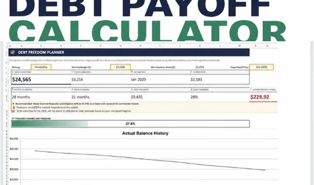 Prosperity debt payoff planning worksheet